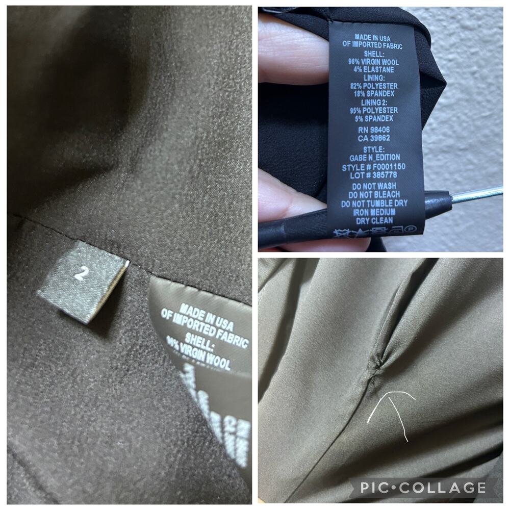Theory Gabe N Black Virgin Wool Blazer & Pants Suit Set Size 2 Office Twee Siren - Picture 9 of 10